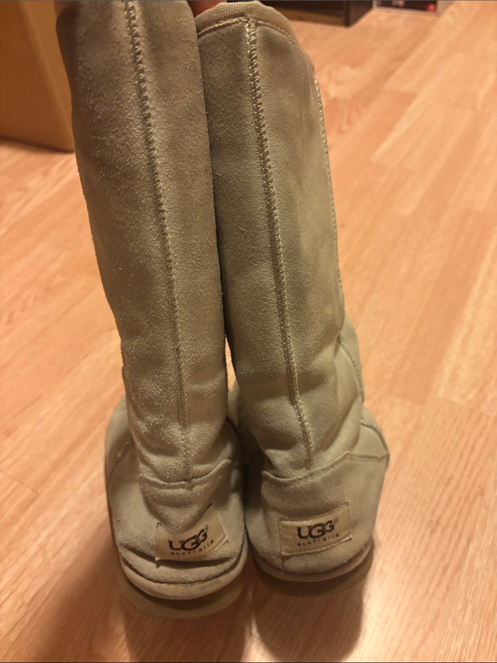 UGG Tall Suede Boots in Light Tan